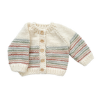 The Blueberry Hill - Stripe Cardigan Pastel | Kid & Baby Sweater Fall Spring: S; 12-24m