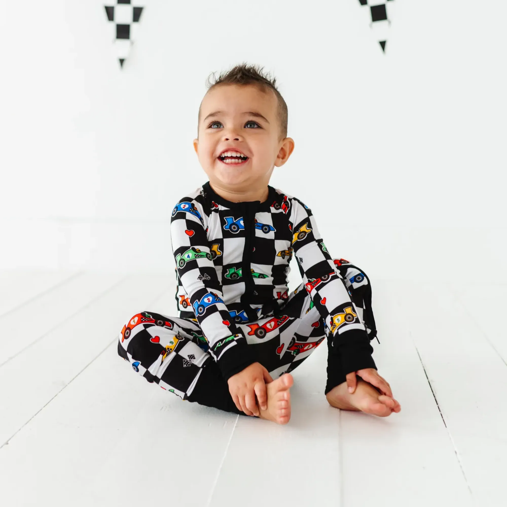 Kiki + Lulu - Racecar Convertible Footies: 18-24m