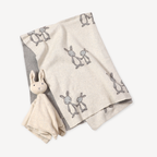 Viverano Organics - Bunny - Organic Cotton Jacquard Sweater Knit Baby Blanket