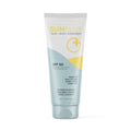 Tube of SUNPLUS - Superfood + Hyaluronic Acid Sun Protection Lotion SPF 50 with organic ingredients for healthy skin protection, ideal for moms seeking natural skincare essentials.