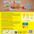 My Very First Games - Building Site educational toy set featuring colorful matching traffic cones, construction vehicles, and memory cards designed for collaborative play and skill development in toddlers.