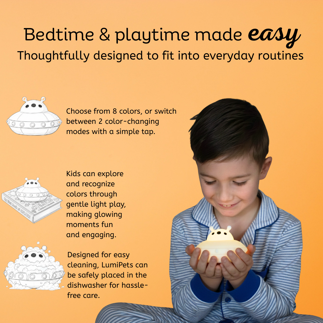 LumiPets® Ugo the UFO- Children's Touch Night Light Junior
