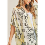 Love and Repeat - BOHEMIAN PATTERN KIMONO: LIME