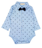 Fennco Styles - Baby Boy Blue Tuxedo 4pcs Formal Wear Outfit: 18-24m