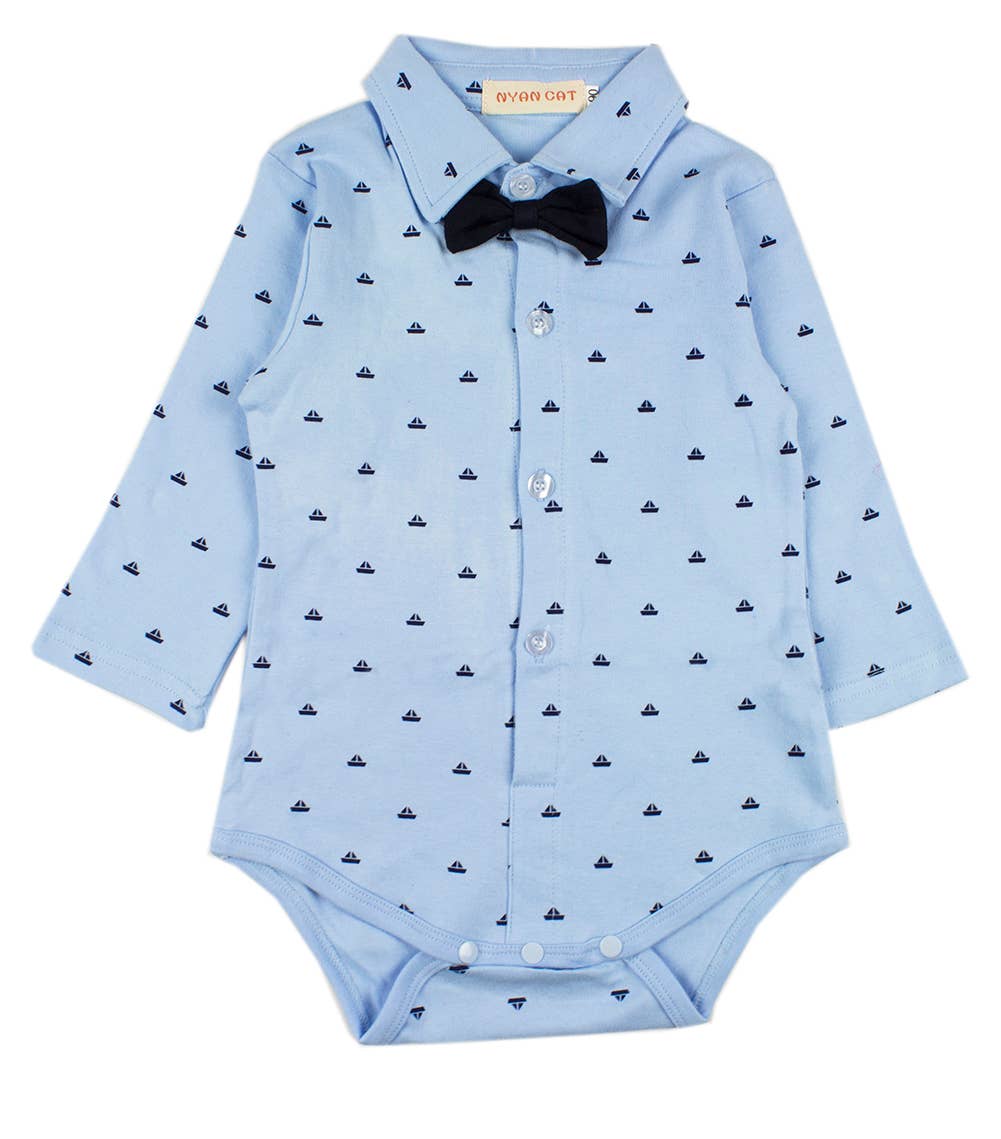 Fennco Styles - Baby Boy Blue Tuxedo 4pcs Formal Wear Outfit: 18-24m