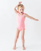 RuffleButts + RuggedButts - Girls Pink Tie Shoulder One Piece Swimsuit
: Pink / 6-12m