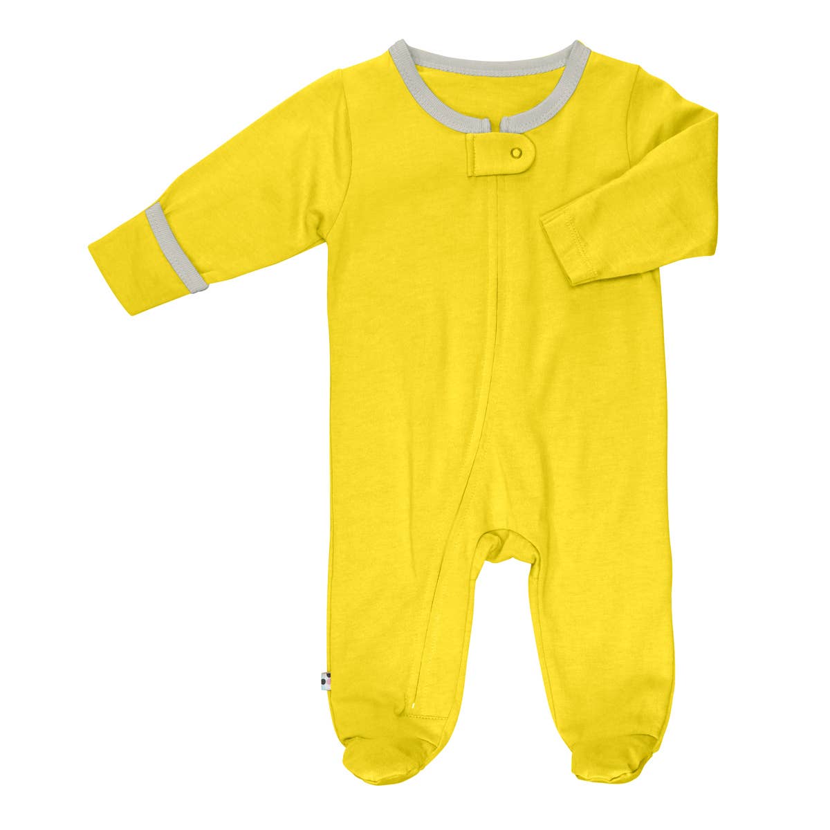 babysoy Inc - Basic Zipper Footie: Banana / 12-18m