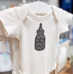 Finn + Emma - Baby graphic organic bodysuit | I'll have a Bottle of the House White: 6-9m