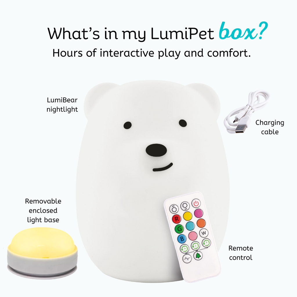 LumiPets® Benny the Bear- Children's Touch Night Light