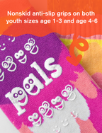 Pals Socks - Owl & Mouse Mismatched Animals Non-Slip Socks for Kids: Ages 9-12