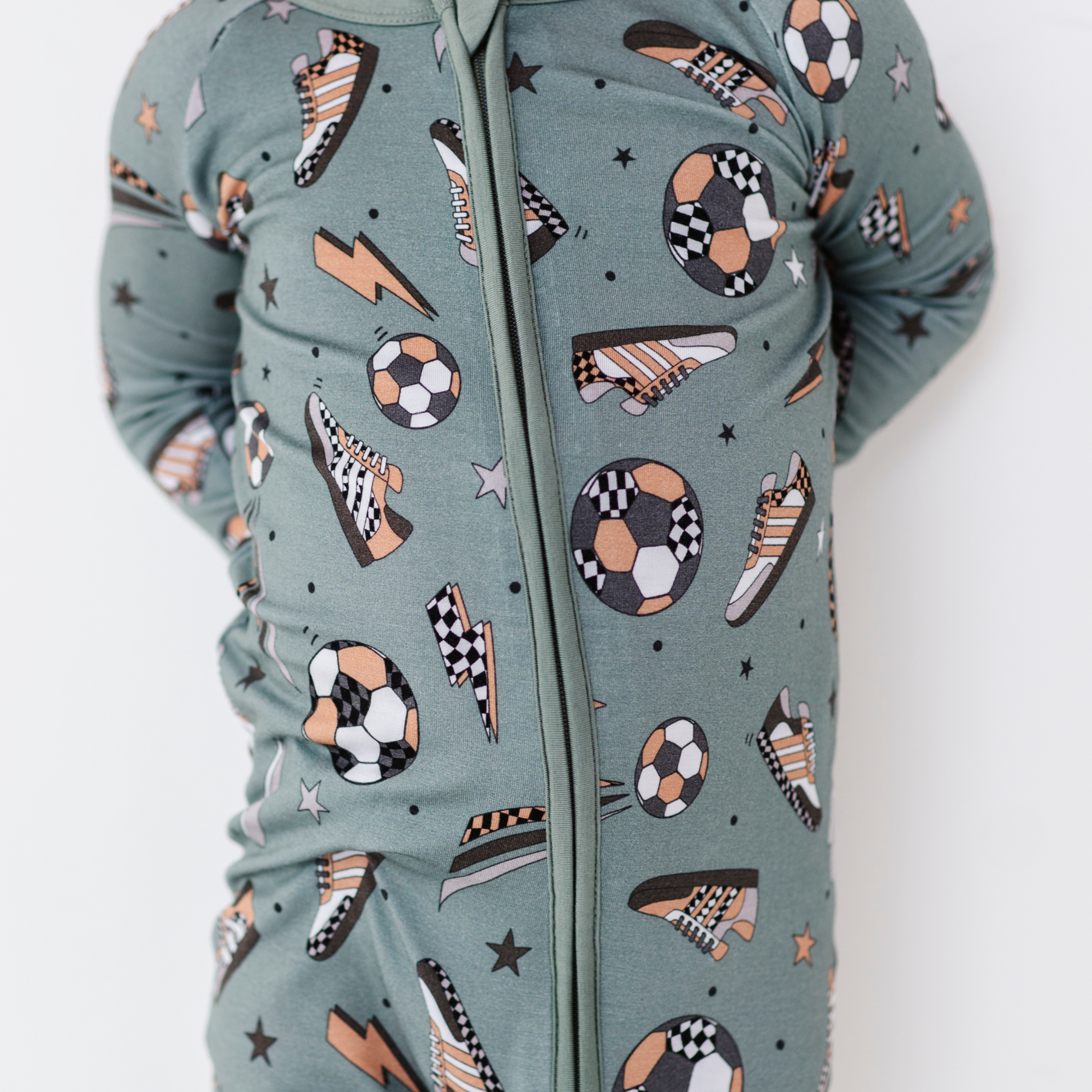 Kiki + Lulu - Goal Hard or Go Home Convertible Footies: 6-12m