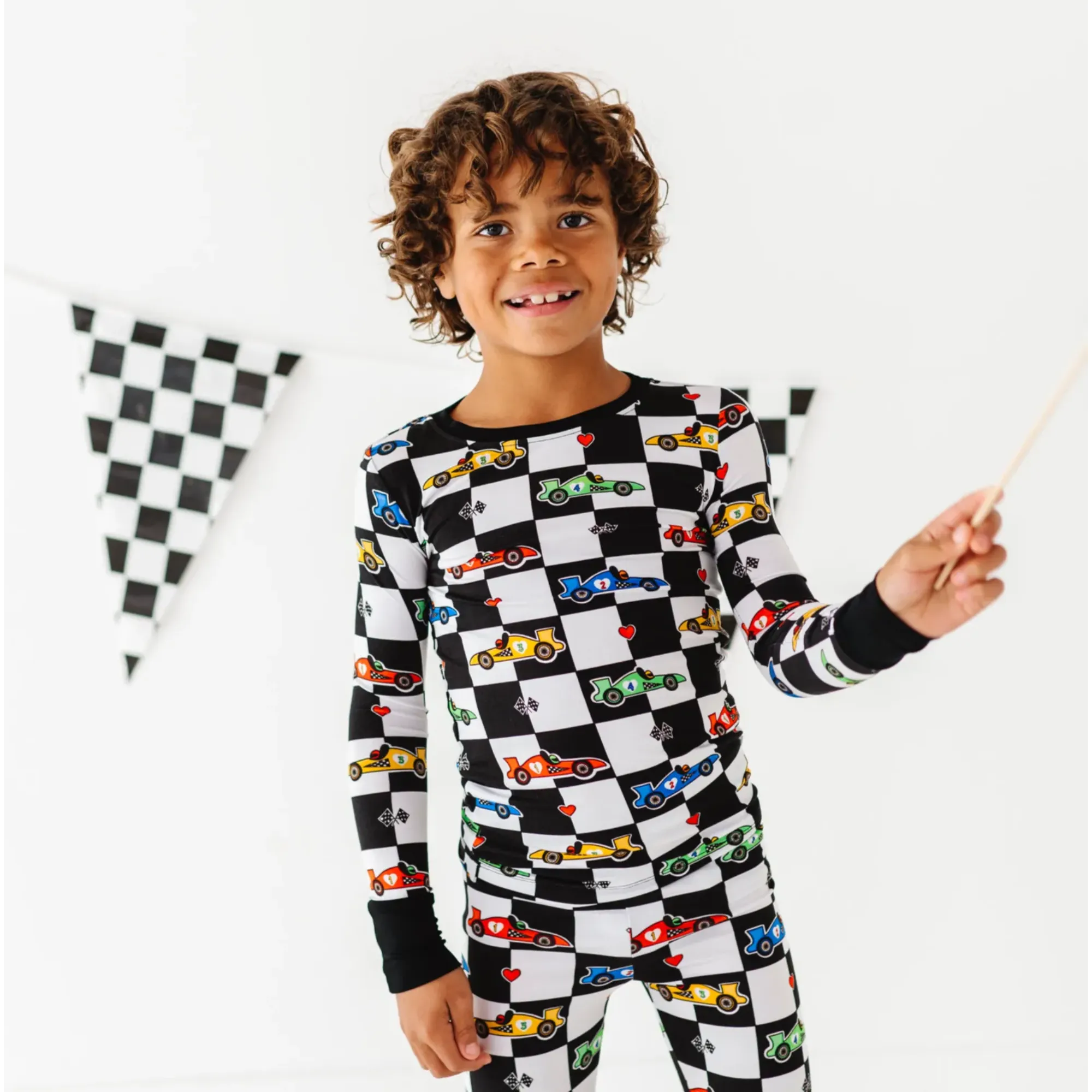 Kiki + Lulu - Racecar Kids Pajamas: 2T