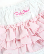 RuffleButts + RuggedButts - Baby Girls White and Pink Swiss Dot Swing Top & Bloomer Set
: White / 3-6m