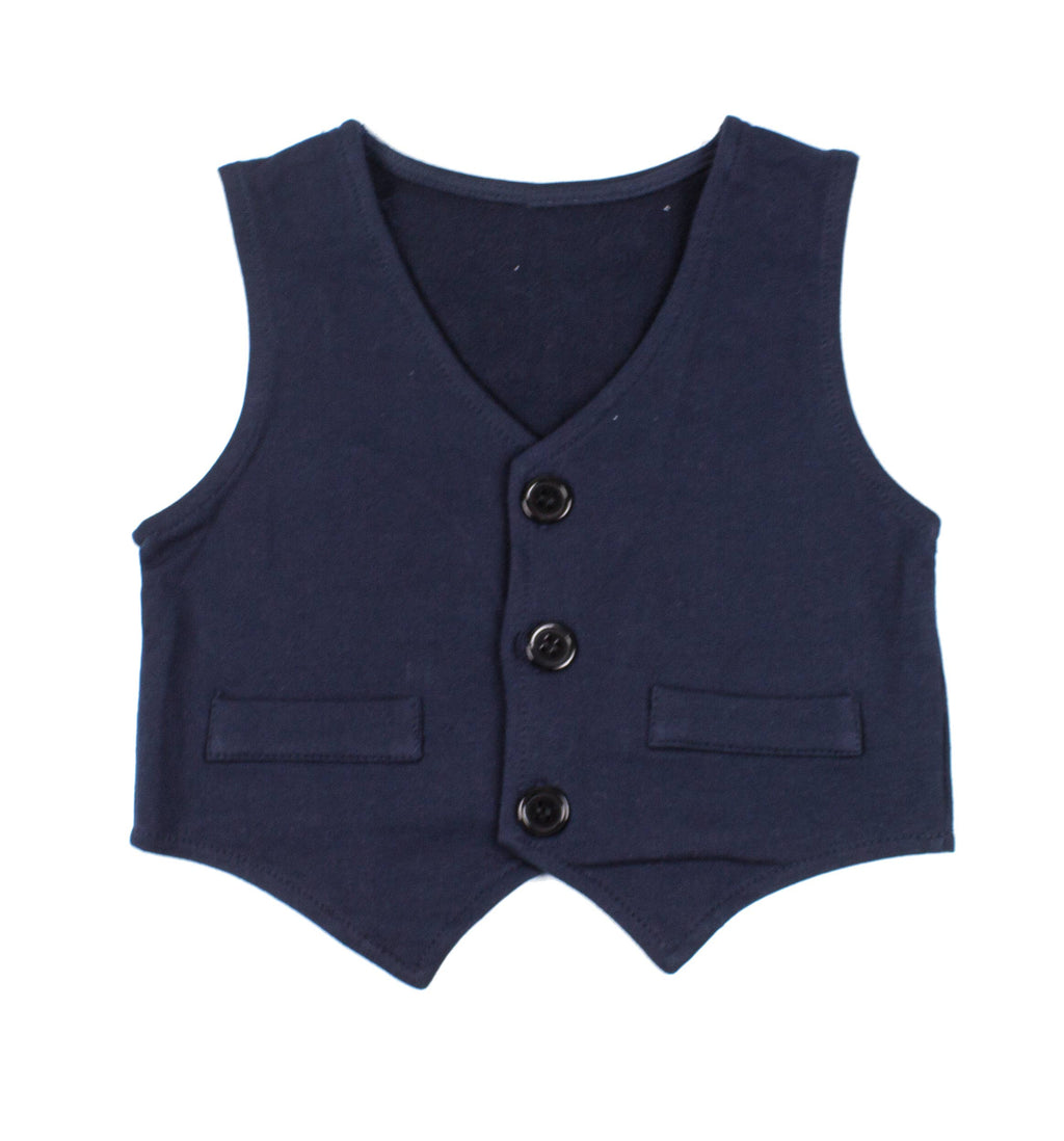 Fennco Styles - Baby Boy Blue Tuxedo 4pcs Formal Wear Outfit: 18-24m