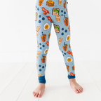 Kiki + Lulu - Blue Breakfast Kids Pajamas: 4T