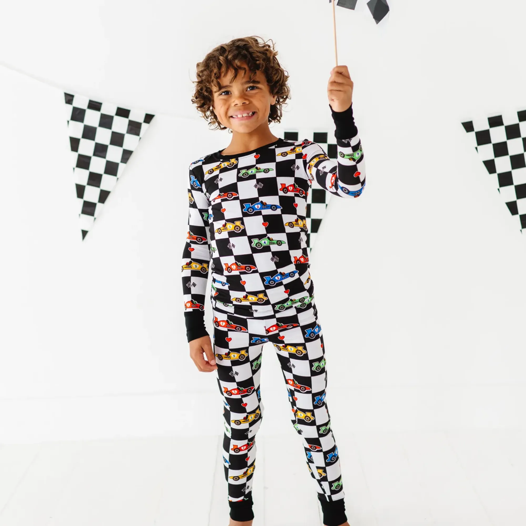 Kiki + Lulu - Racecar Kids Pajamas: 2T
