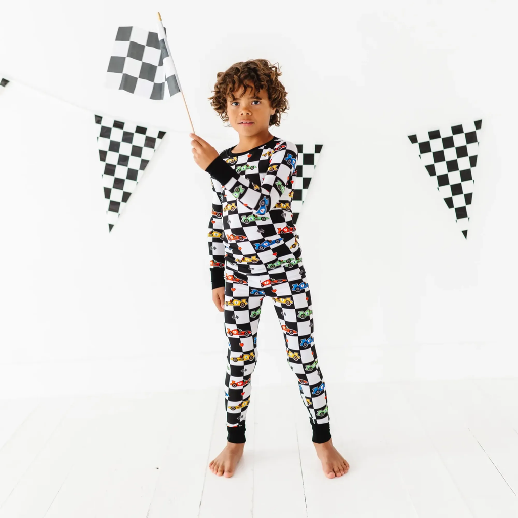 Kiki + Lulu - Racecar Kids Pajamas: 5/6T