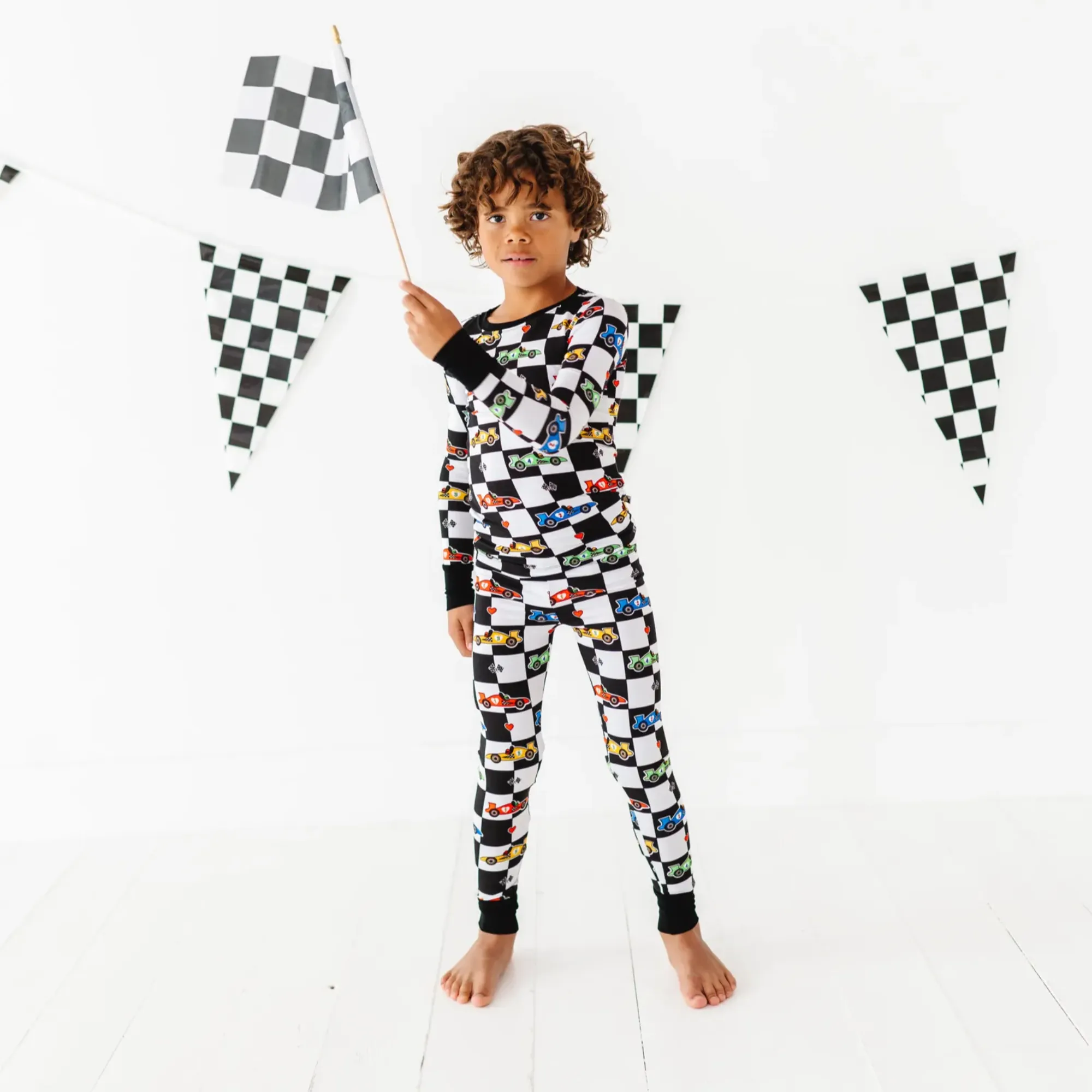 Kiki + Lulu - Racecar Kids Pajamas: 5/6T