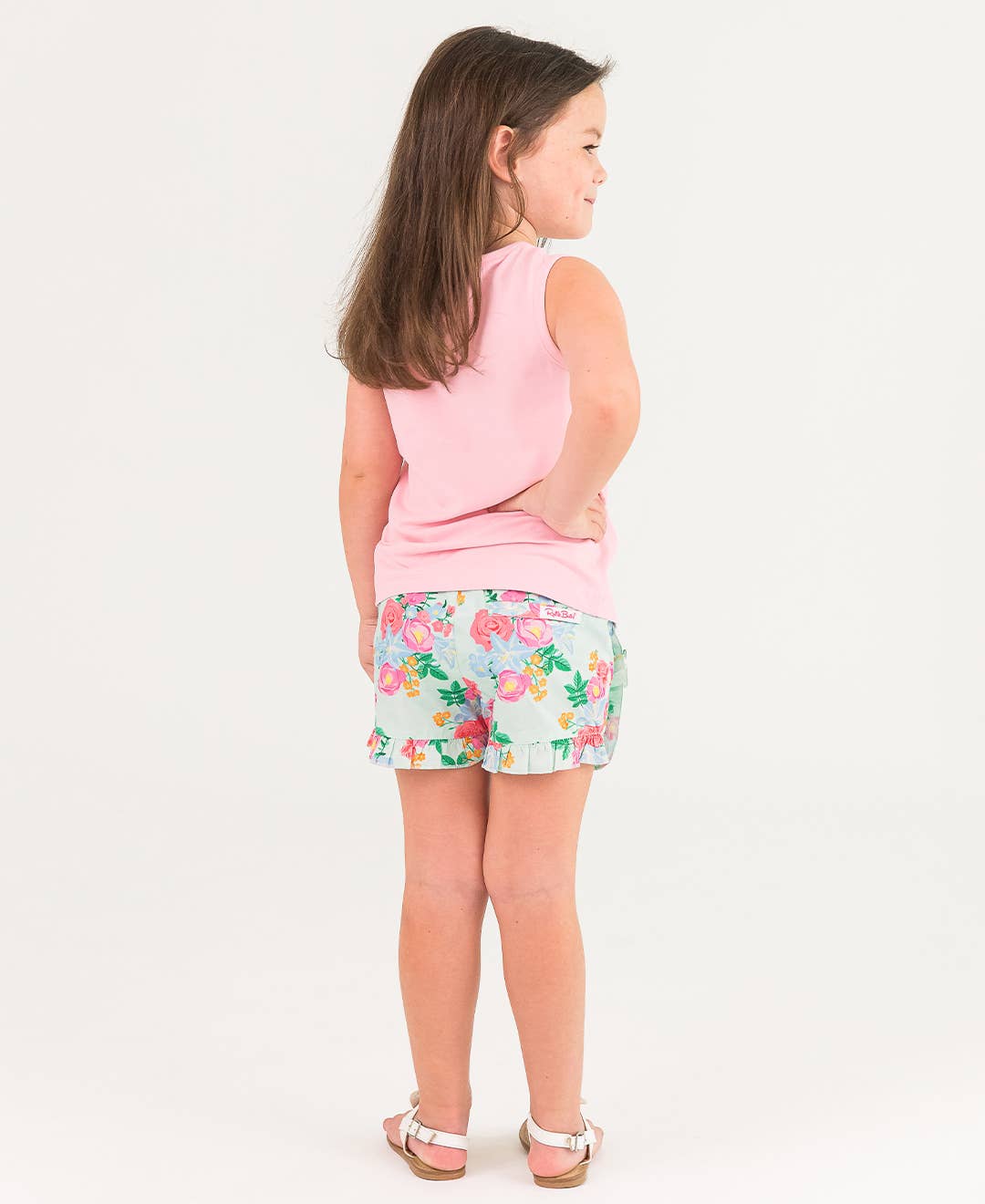 RuffleButts + RuggedButts - Girls Pink Knit Ruffle Trim Tank
: Pink / 2T