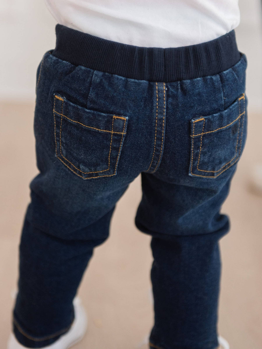 RuffleButts + RuggedButts - Boys Medium Wash Stretch Denim Pull-on Jeans
: 2T
