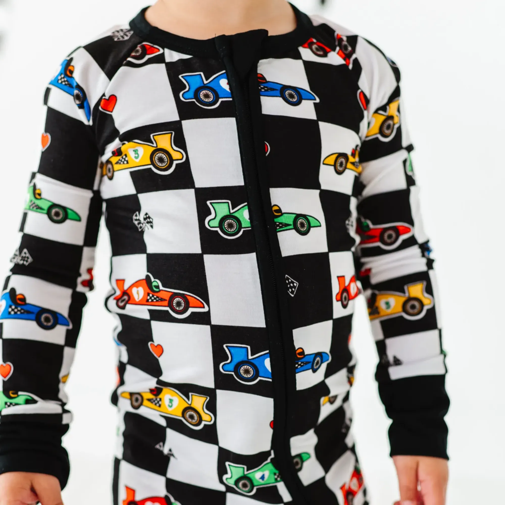 Kiki + Lulu - Racecar Convertible Footies: 18-24m