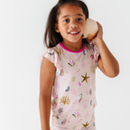 Kiki + Lulu - That's What Sea Said Ruffle Pajamas Toddler/Kids: 4T