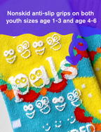 Pals Socks - Taco & Hot Sauce Mismatched Non-Slip Socks for Kids: Ages 4-8