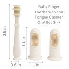 Ali+Oli - Baby Finger Toothbrush & Tongue Cleaner Oral Set 3m+ (Ivory)