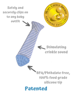 Tasty Tie® - Tasty Tie Teether, Crinkle Toy, Baby Boy Gift: Santa