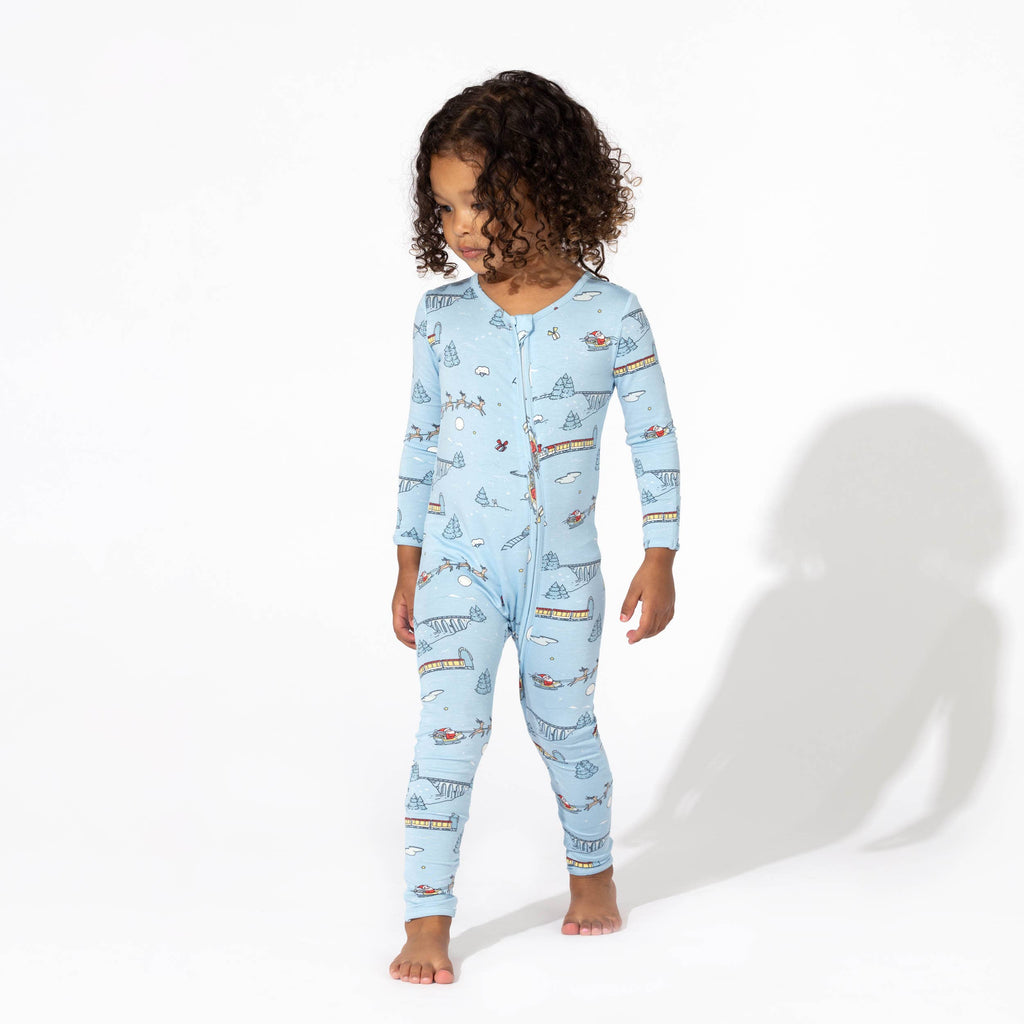 Bellabu Bear - Winter Train Bamboo Convertible Footie: 9-12m