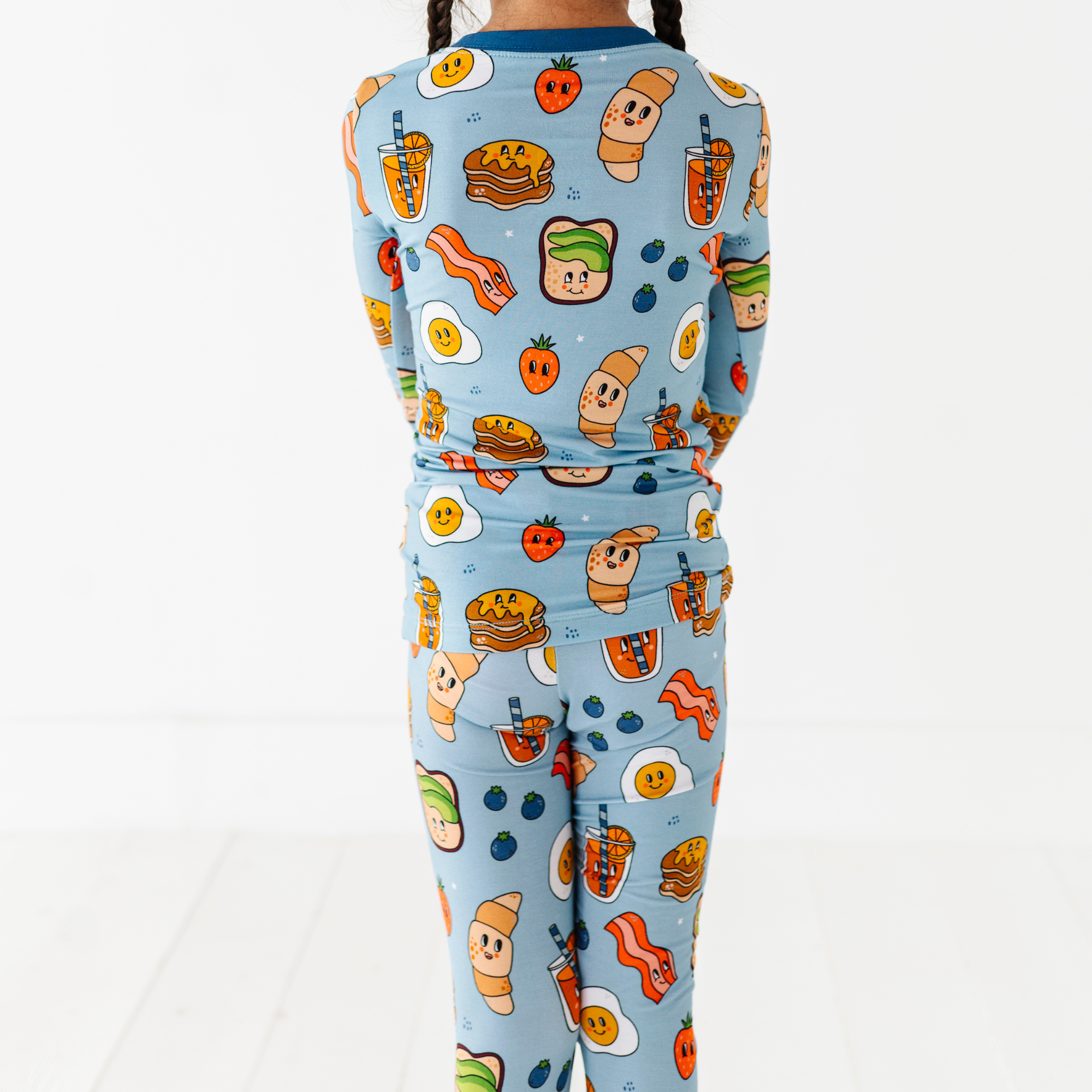 Kiki + Lulu - Blue Breakfast Kids Pajamas: 3T