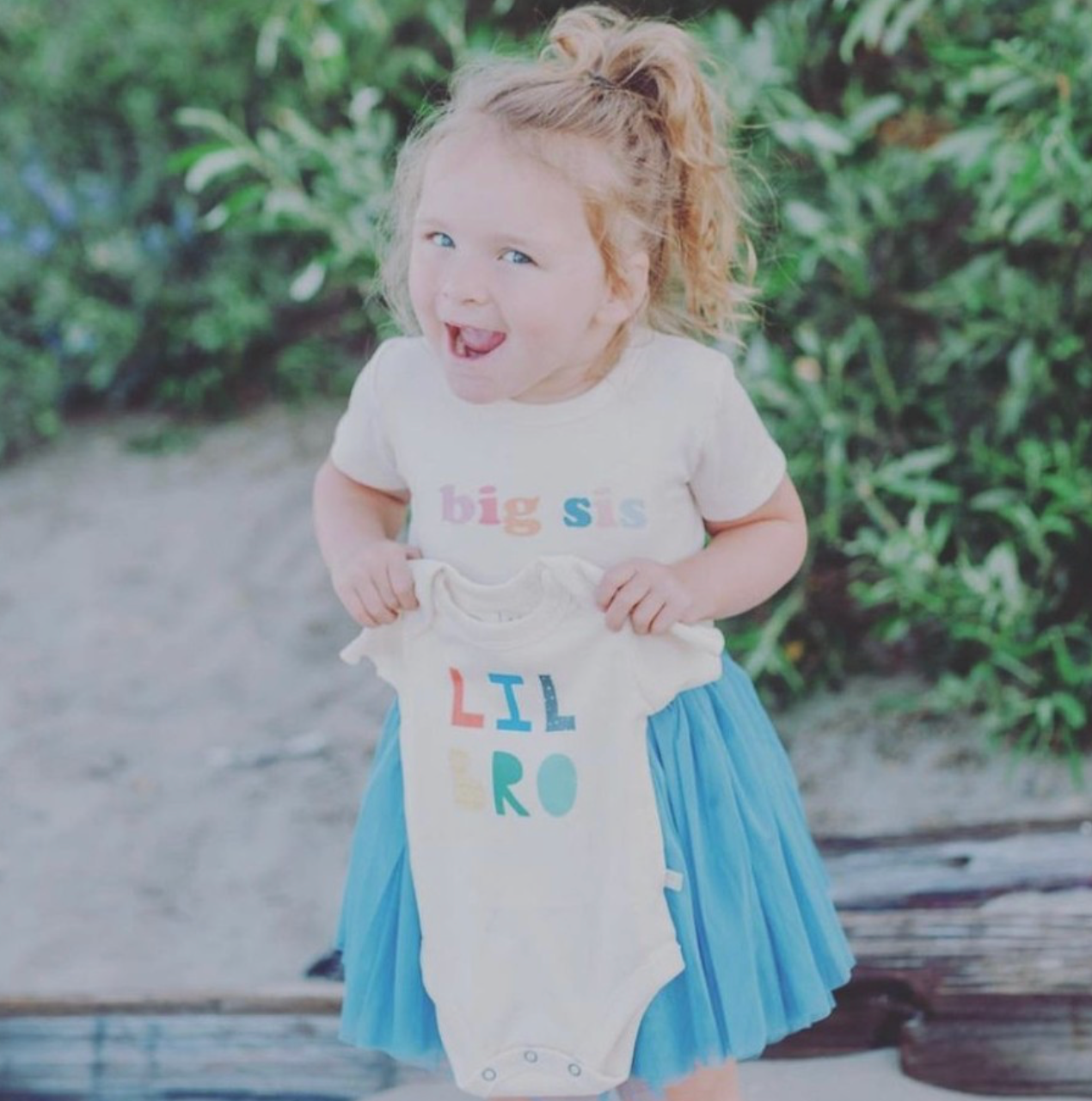 Finn + Emma - Kid toddler organic graphic tee | big sis: 2T