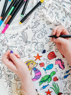 Bee Colorful Co. - Mermaid Coloring Pajamas 2 piece set made from Bamboo: 2T