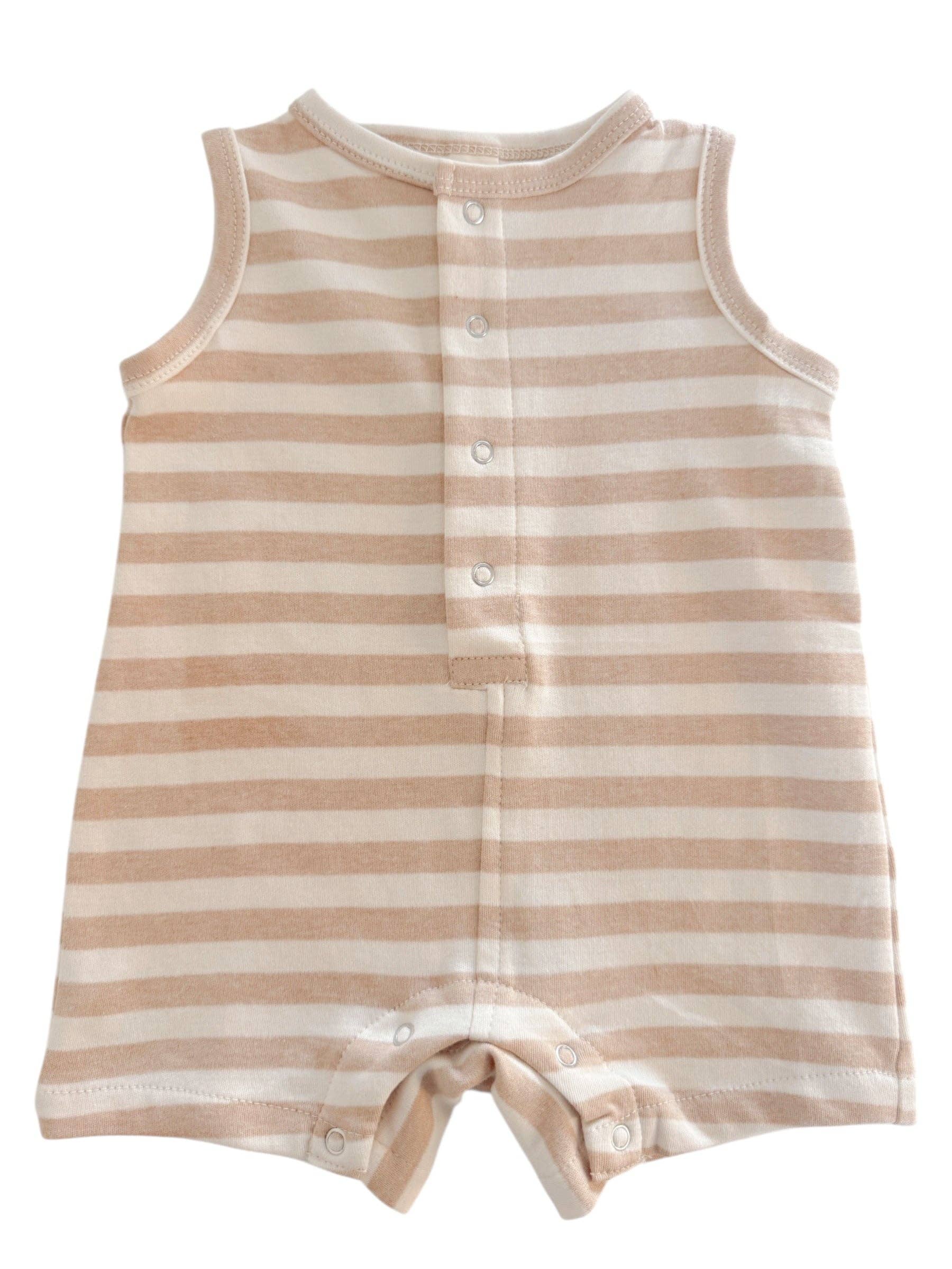 Shortie Outfit - Organic - Biscuit Stripe