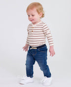 RuffleButts + RuggedButts - Boys Medium Wash Stretch Denim Pull-on Jeans
: 3T