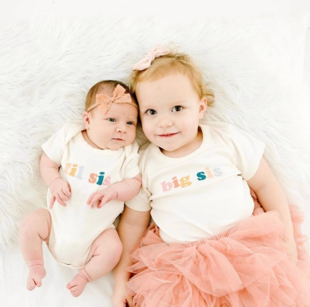 Finn + Emma - Kid toddler organic graphic tee | big sis: 2T