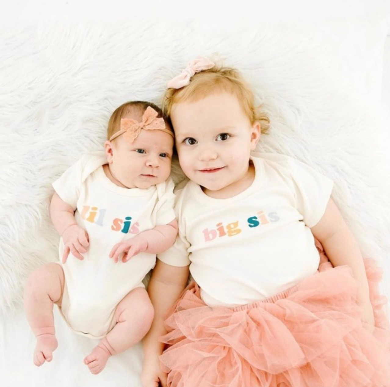 Finn + Emma - Kid toddler organic graphic tee | big sis: 2T