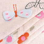 Viverano Organics - Butterfly 3D - Organic Cotton Jacquard Knit Baby Blanket: Natural