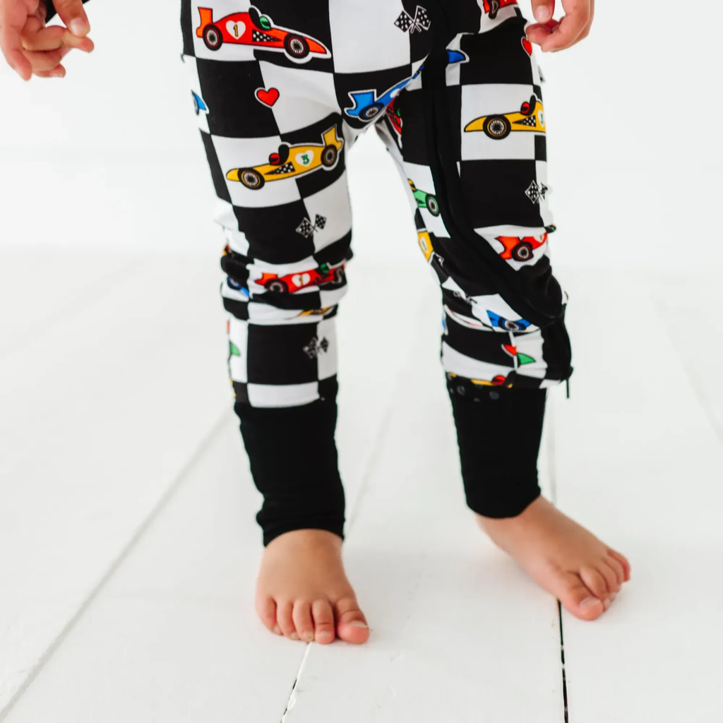 Kiki + Lulu - Racecar Convertible Footies: 18-24m