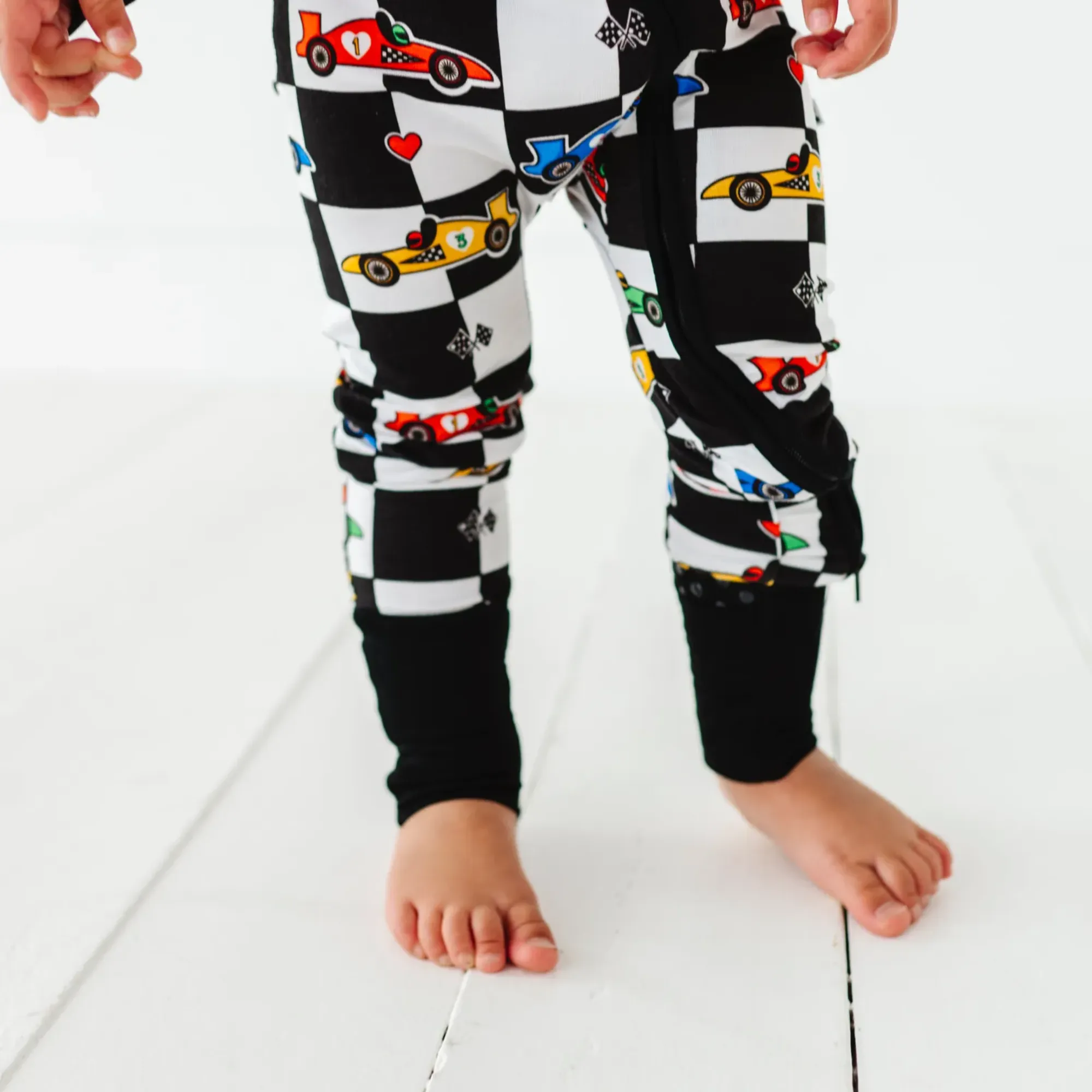 Kiki + Lulu - Racecar Convertible Footies: 18-24m