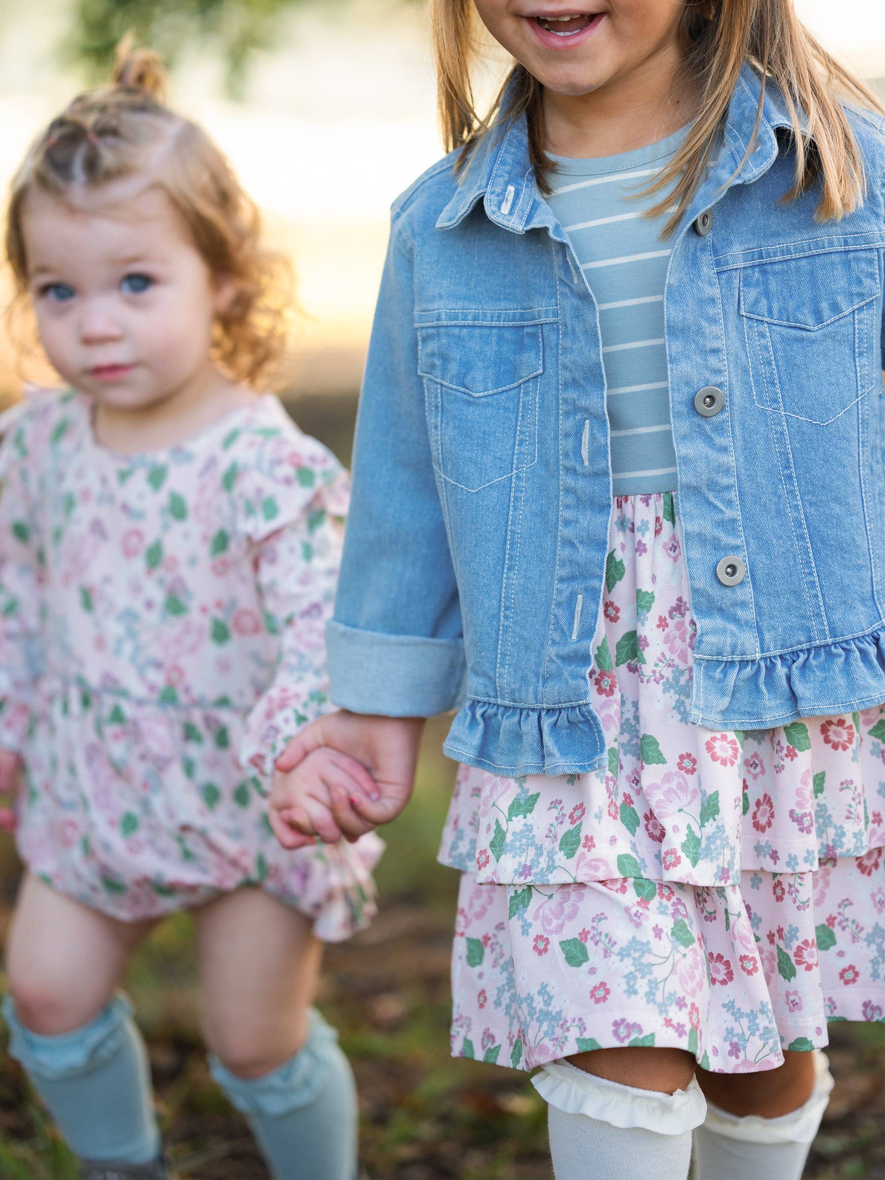 RuffleButts + RuggedButts - Girls Light Wash Jacket
: Blue / 6-12m