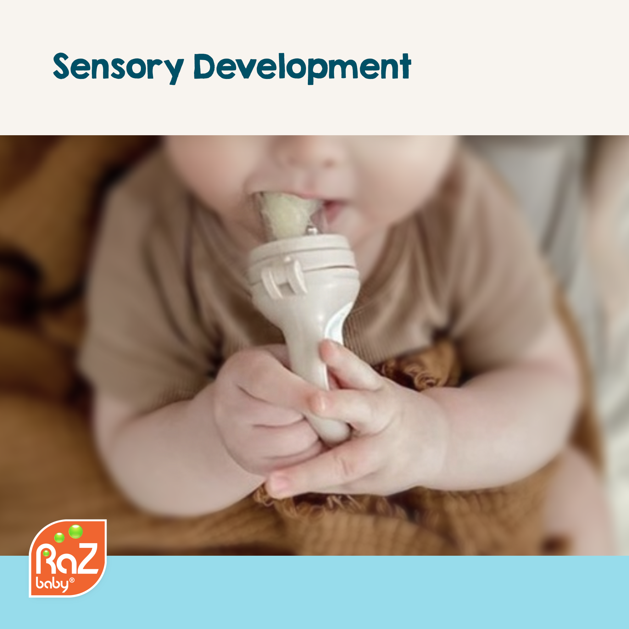 RaZbaby - RaZ Fruit Feeder & Teether - Orange & Blue