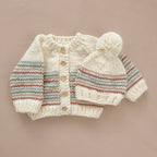 The Blueberry Hill - Stripe Cardigan Pastel | Kid & Baby Sweater Fall Spring: S; 12-24m