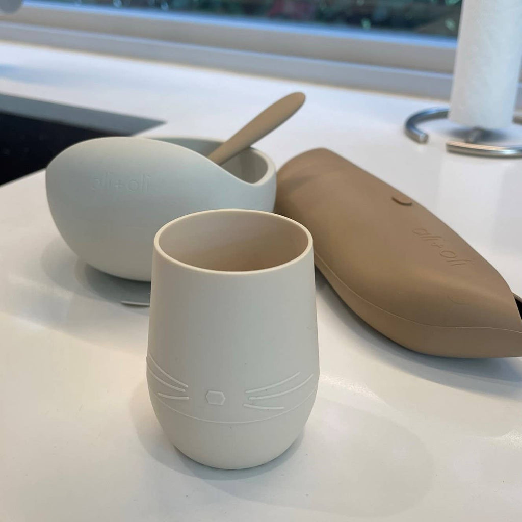 Ali+Oli - Bunny Face Silicone Open Cup for Baby & Toddler (Coconut)