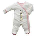 babysoy Inc - Babysoy Jane Goodal Animal Footie: Rabbit-Peony / 3-6m