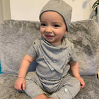 Finn + Emma - Baby cuffed pants | heather organic :  0-3m