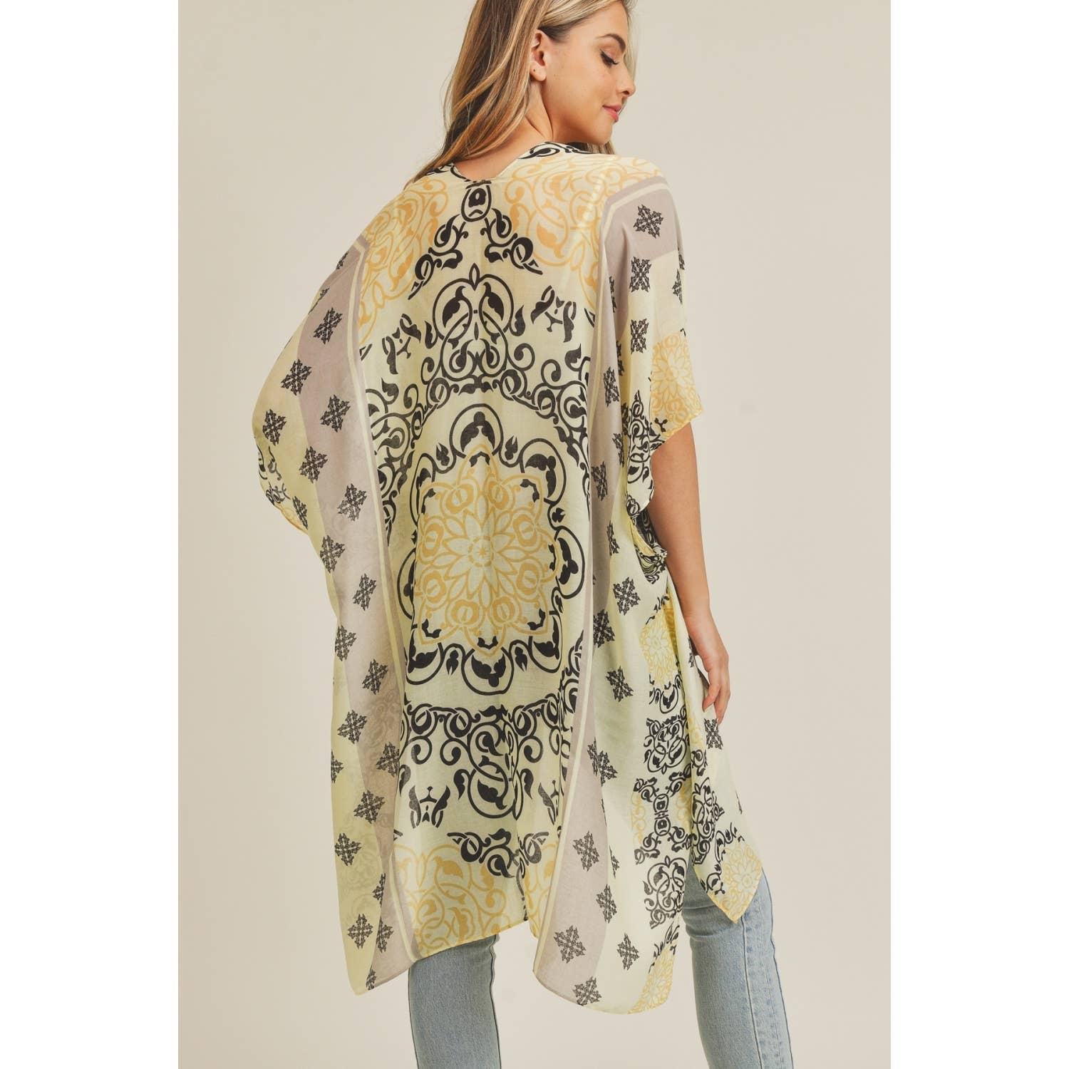 Love and Repeat - BOHEMIAN PATTERN KIMONO: LIME