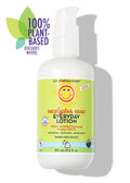 Bottle of California Baby - Eucalyptus Ease™ Everyday Lotion with a light green label highlighting its 100% plant-based formula, designed for soothing hydration for babies, kids, and adults.