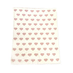 Viverano Organics - Hearts Reversible Sweater Knit Baby Blanket Organic Cotton