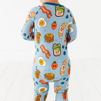 Kiki + Lulu - Blue Breakfast Convertible Footie: 6-12m